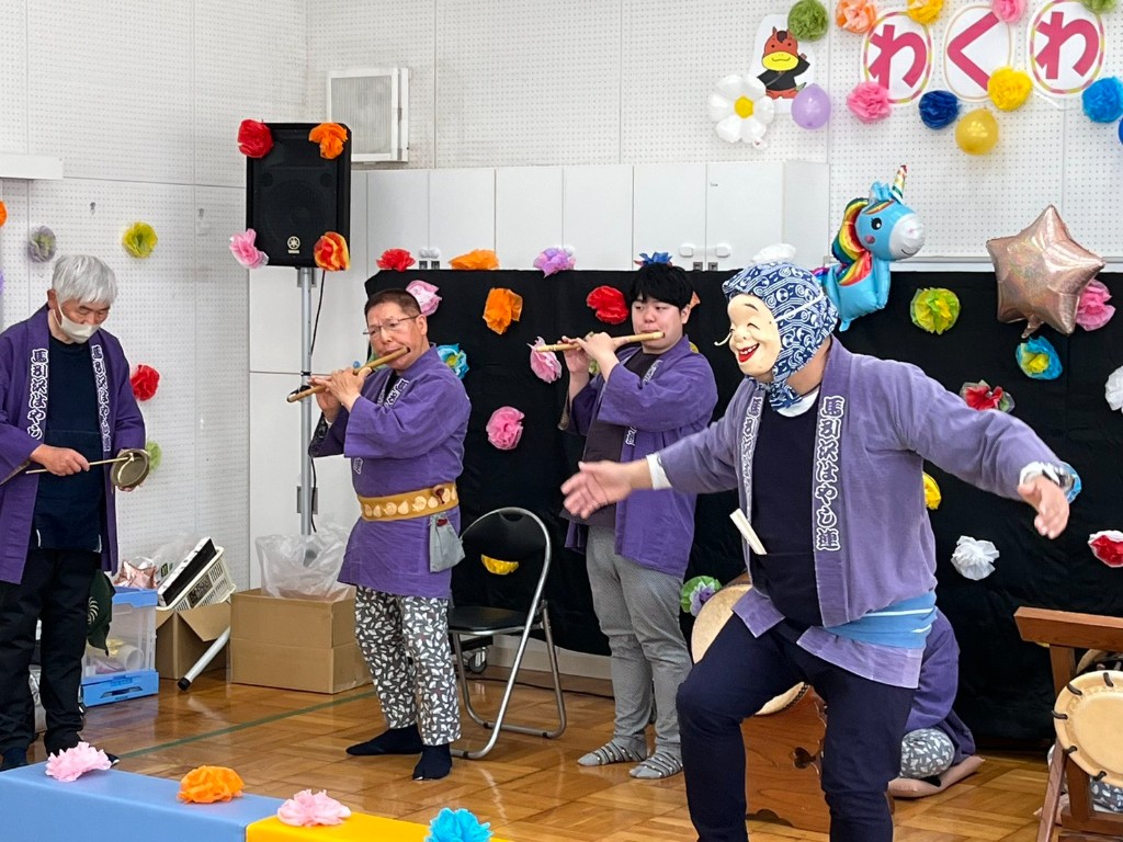 わくわくフェスタでのはやし演奏
